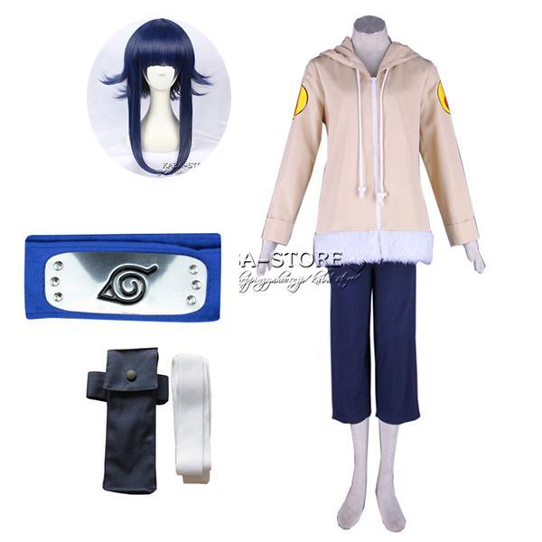 送料無料◇NARUTO -ナルト- 風 日向ヒナタ コスプレ衣装 ウィッグ
