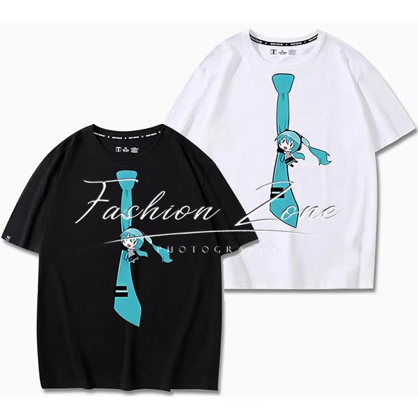 送料無料◇2025新品 初音ミク 風 半袖 Tシャツ 上着 大人気 ターグッズ