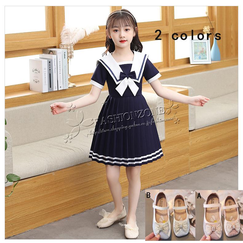 21夏の新型少女jk制服セーラー服学園風演出服子供服半袖ワンピース Nhhsq011 Fashion Zone 通販 Yahoo ショッピング