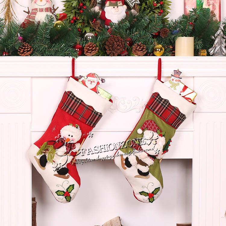 クリスマスソックス お菓子袋 靴下 クリスマスブーツ プレゼント袋 サンタクロース 雪だるまクリスマスイブのりんごの靴下 Sdlws005 Fashion Zone 通販 Yahoo ショッピング