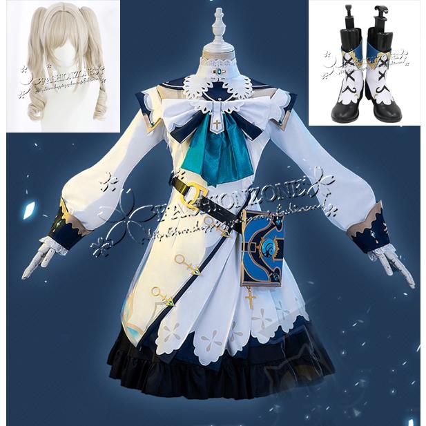 原神げんしん 風 バーバラ コスプレ お召しもの ウィッグ靴 cosplay アニメ 手合わせ お召しもの 寄りあい ハロウィン仮面舞踏会