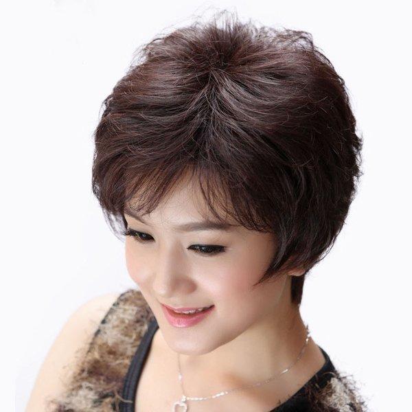 話題の人気 レディース ウィッグ フルウイッグ 女性用 人毛100 中高年 お年寄り用 ショート ボブウィッグ かつら 医療用 Aynaelda Com