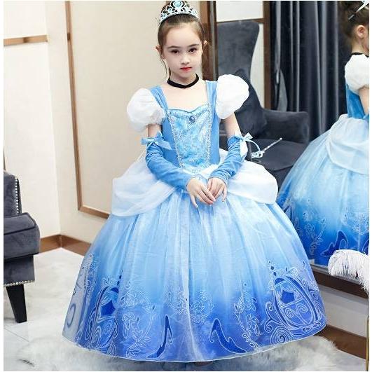 子供ドレス シンデレラ風 ワンピース女の子 コスプレ衣装cosplay ジュニア ピアノ 発表会 パーディー 演奏会 フォーマル 入園式 結婚式 ワンピース Muhammadtafrikan Sma13smg Sch Id