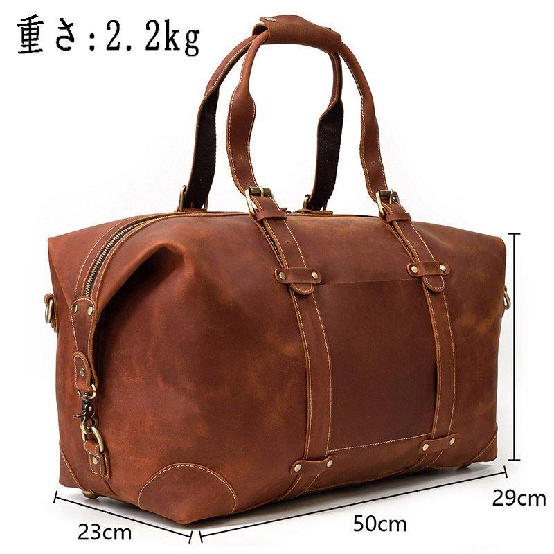 人気商品 ボストンバッグ本革手提げ長さ調整可メンズ牛革大容量牛革トラベルバッグ手提げバッグ旅行鞄旅行2泊帰省出張トラベル鞄 ボストンバッグ カラー ダークブラウン Www Collectiviteslocales Fr