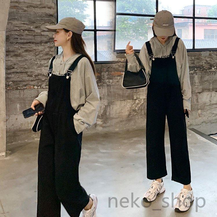 オーバーオール韓国風ロングパンツデニムサロペットレディースつなぎジーンズゆったりワイト無地ボトムスガウチョパンツお洒落 Eog1hbq2e3 ファッション Www Elghoniemy Com