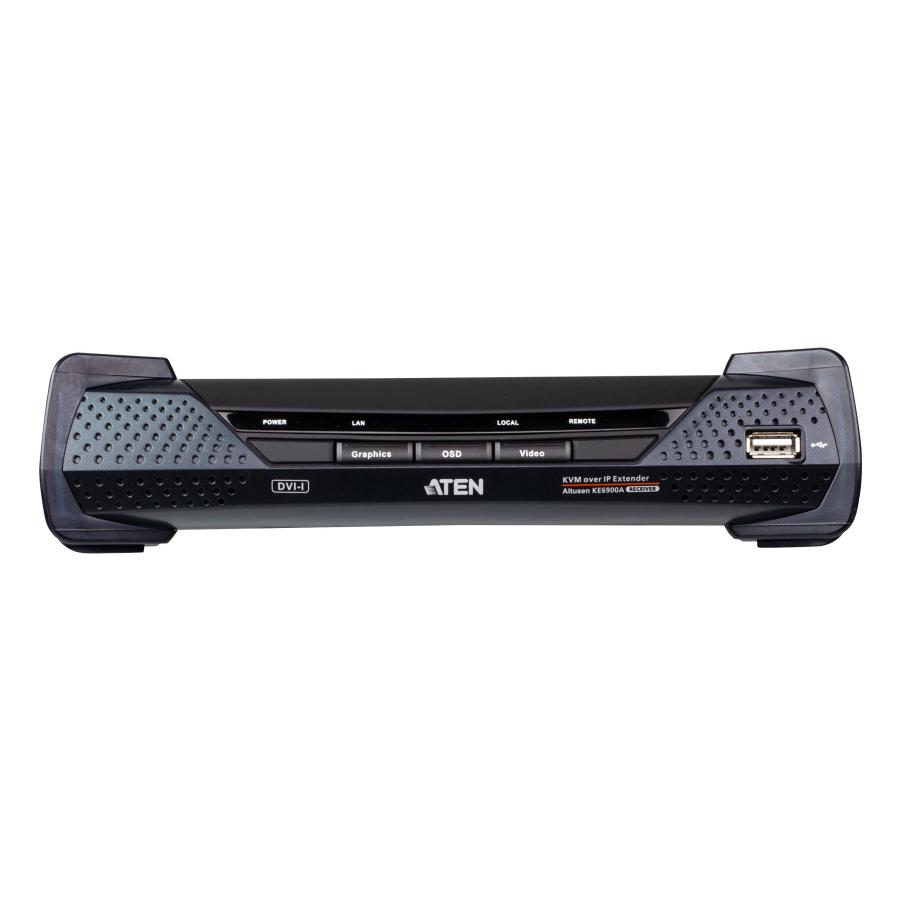 KE6900AR DVI-I シングルディスプレイ IP-KVMレシーバー（デュアル電源/LAN対応_1