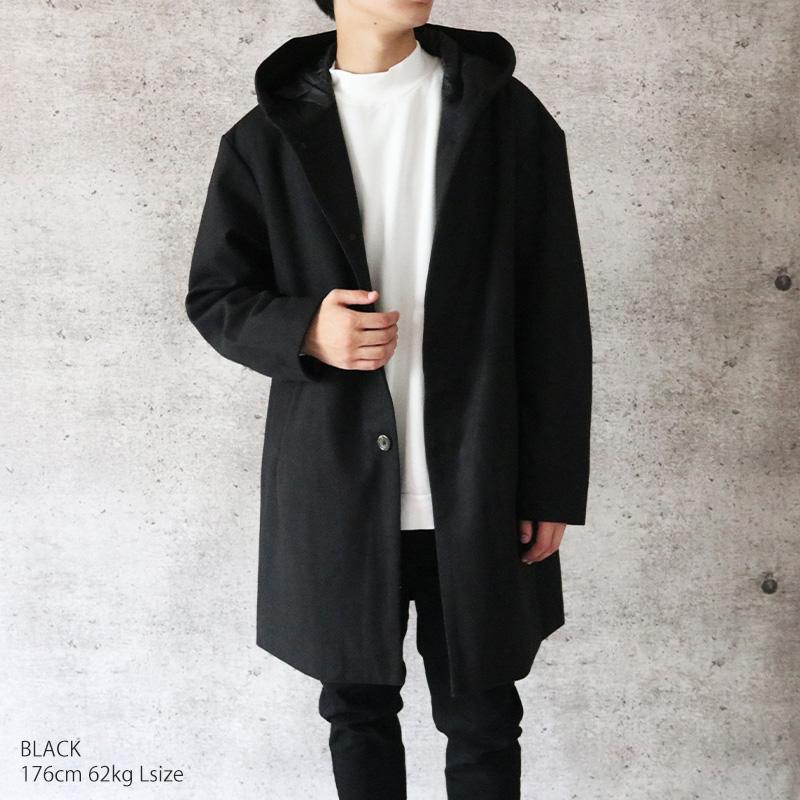 メルトン ロングコート メンズ フードコート パーカー フーデッドコート ロング ひざ丈 ハーフコート フード あったかい ゆったり ドロップショルダー 送料無料 Fastcolors 通販 Yahoo ショッピング