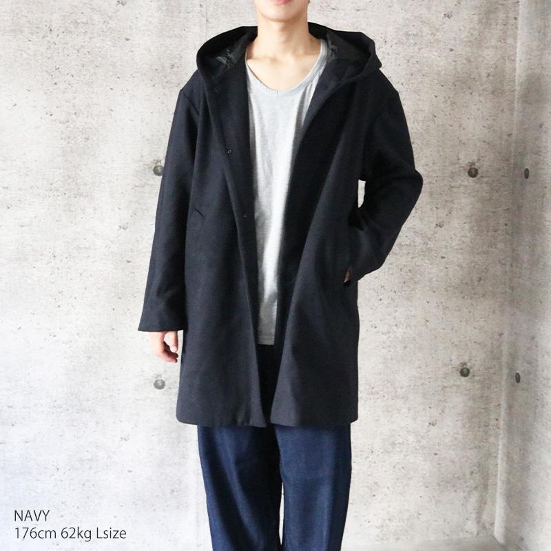 メルトン ロングコート メンズ フードコート パーカー フーデッドコート ロング ひざ丈 ハーフコート フード あったかい ゆったり ドロップショルダー 送料無料 Fastcolors 通販 Yahoo ショッピング