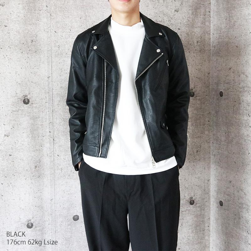 ダブルライダースジャケット メンズ Puレザー レザー レザージャケット 革ジャン ライダース ダブル ブルゾン ブラック ベージュ 白 ストリート モード 送料無料 H005 Fastcolors 通販 Yahoo ショッピング
