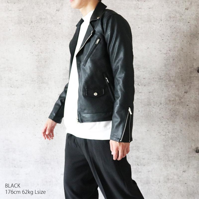 ダブルライダースジャケット メンズ Puレザー レザー レザージャケット 革ジャン ライダース ダブル ブルゾン ブラック ベージュ 白 ストリート モード 送料無料 H005 Fastcolors 通販 Yahoo ショッピング