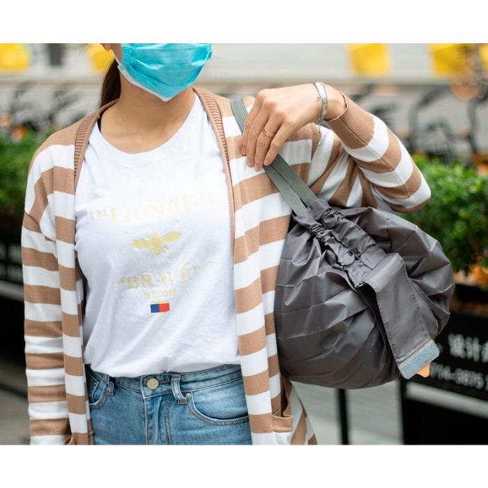 決算セール おしゃれ かわいい 大容量 エコバッグ 折りたたみ コンパクト カラビナ ショッピングバッグ  防水 折りたたみ 持ち運び  レジカゴバッグ | ブランド登録なし | 10