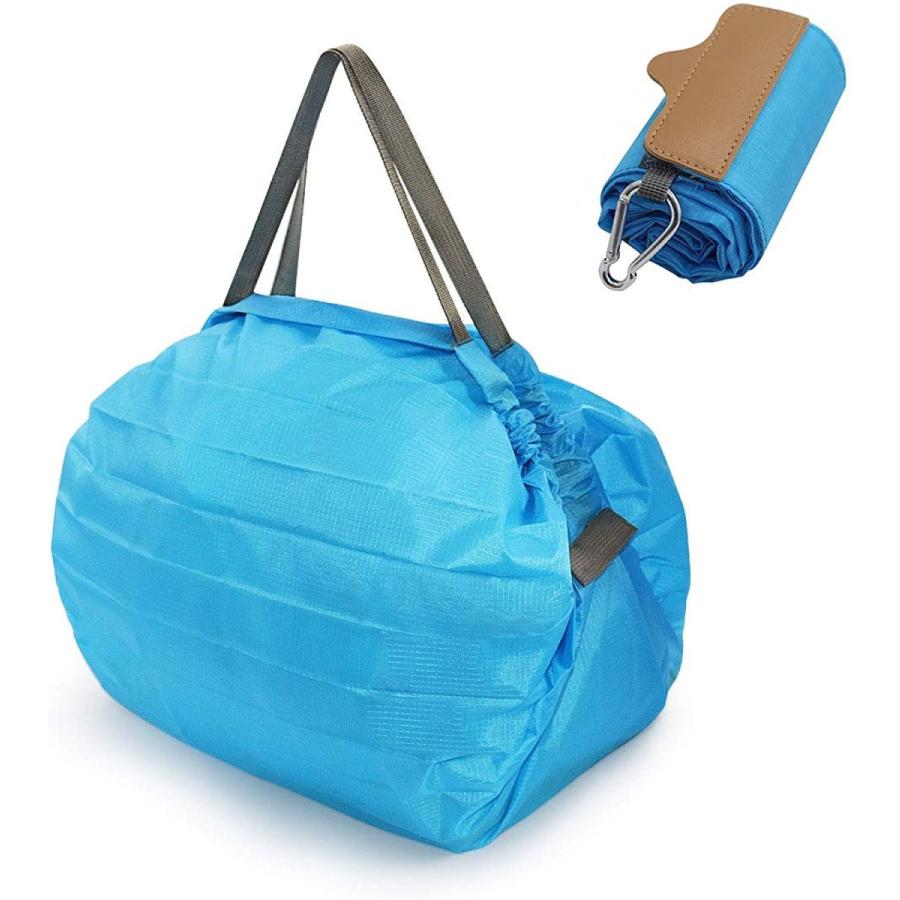 決算セール おしゃれ かわいい 大容量 エコバッグ 折りたたみ コンパクト カラビナ ショッピングバッグ  防水 折りたたみ 持ち運び  レジカゴバッグ | ブランド登録なし | 02