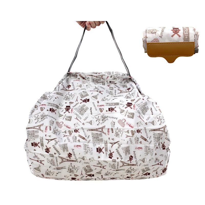 決算セール おしゃれ かわいい 大容量 エコバッグ 折りたたみ コンパクト カラビナ ショッピングバッグ  防水 折りたたみ 持ち運び  レジカゴバッグ | ブランド登録なし | 09