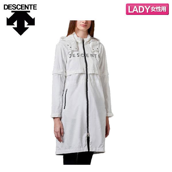 レディース デサント Dgwtjf01 ナイロンストレッチ レインワンピース ホワイト Wh00 Descenteレインウエア 大量入荷