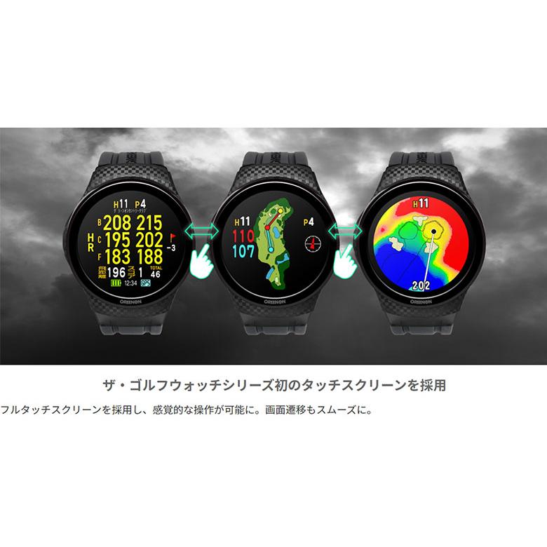 グリーンオン ザ ゴルフウォッチ A1-III 腕時計型 GPSナビ ブラック グリーンオン ザ ゴルフウォッチ A1-III 腕時計型 GPSナビ ブラック