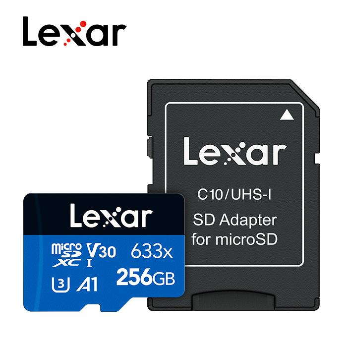 Lexar 633x microSDカード 256GB microSDXC UHS-I V30 C10 U3 A1 4K 