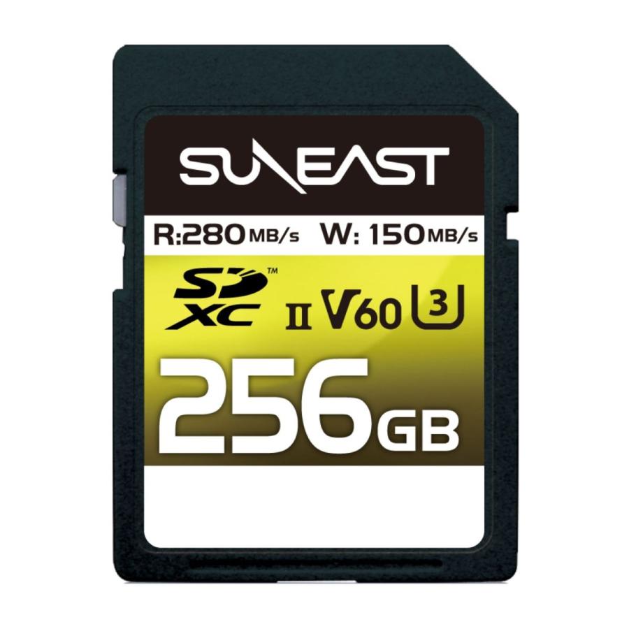 新登場 ポイント5倍 SUNEAST SDXCカード 256GB UHS-II V60 最大280MB s U3