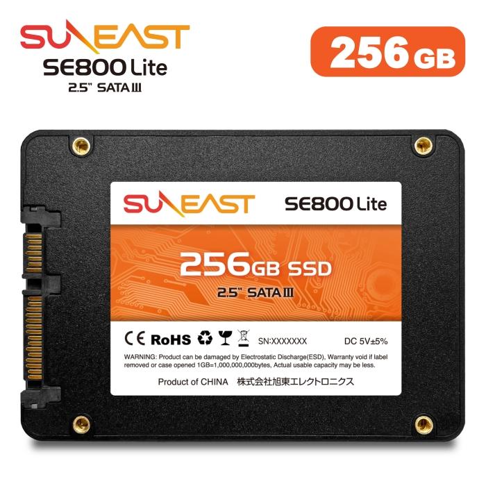 SUNEAST 256GB 内蔵SSD 2.5インチ 7mm SATA3 6Gb/s 3D NAND採用 PS4