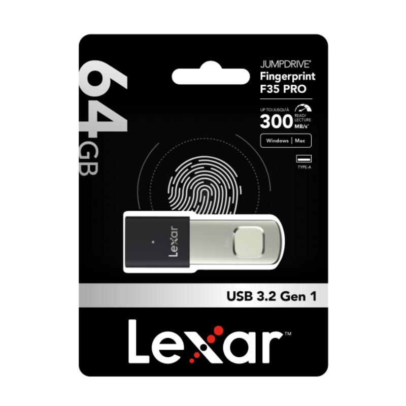 Lexar（レキサー） Lexar F35 PRO USBメモリ 指紋 認証 64GB USB Type
