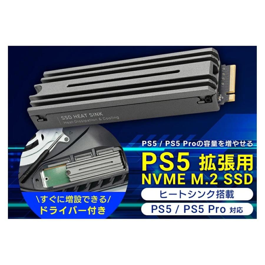 ロジテック PS5 / PS5 Pro 対応 SSD 2TB PS5 NVMe M.2 内蔵SSD PCle