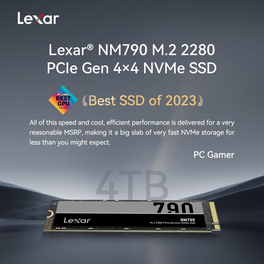 Lexar 【正規代理店】受賞 ヒートシンク NVMe M.2 SSD 4TB PCIe