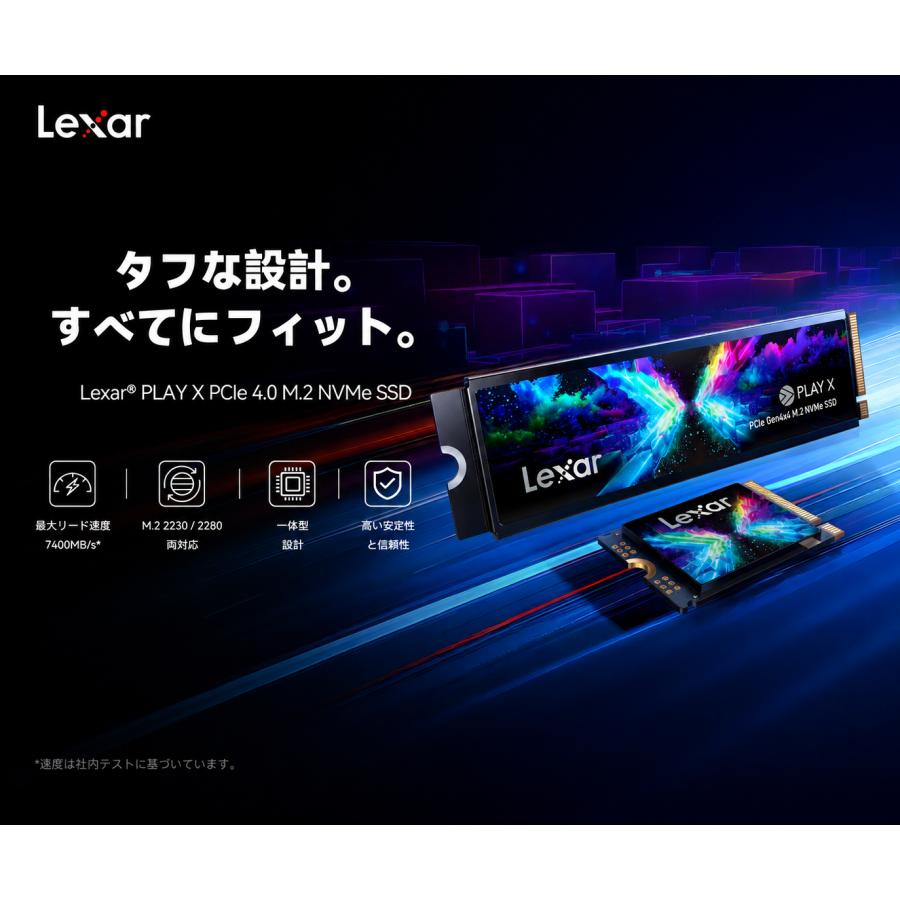 Lexar（レキサー） Lexar PLAY X M.2 NVMe SSD 512GB 内蔵SSD PCIe