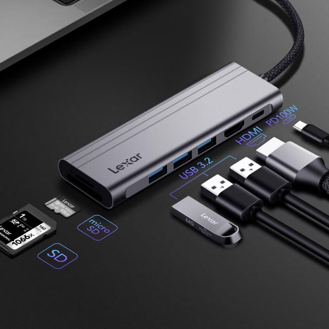 Lexar 【正規代理店】Lexar H31 7in1 マルチハブ USB TypeC SD