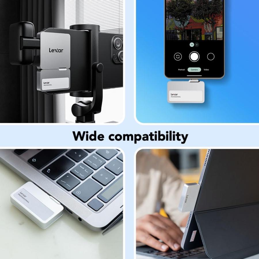 Lexar Apple ProRes対応 シルバー Professional Go ポータブル Lexar Apple ProRes対応 シルバー Professional Go ポータブル