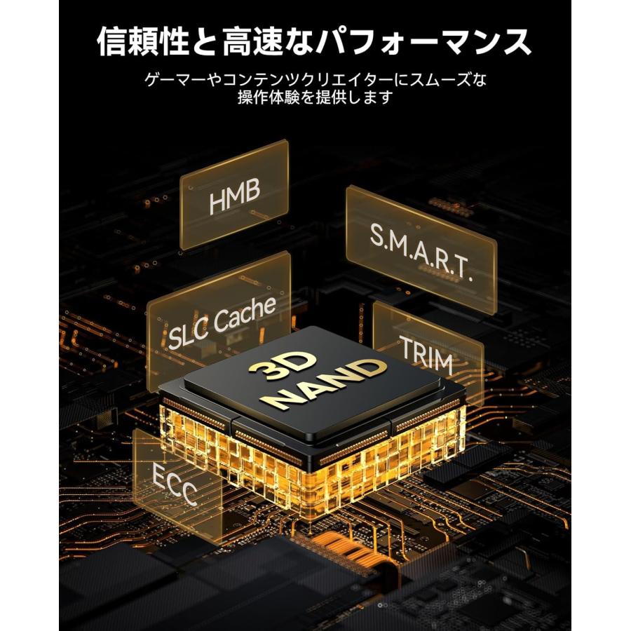 ORICO ORICO E7400 2TB SSD M.2 2280 SSD NVMe PCIe Gen4x4 内蔵SSD 高