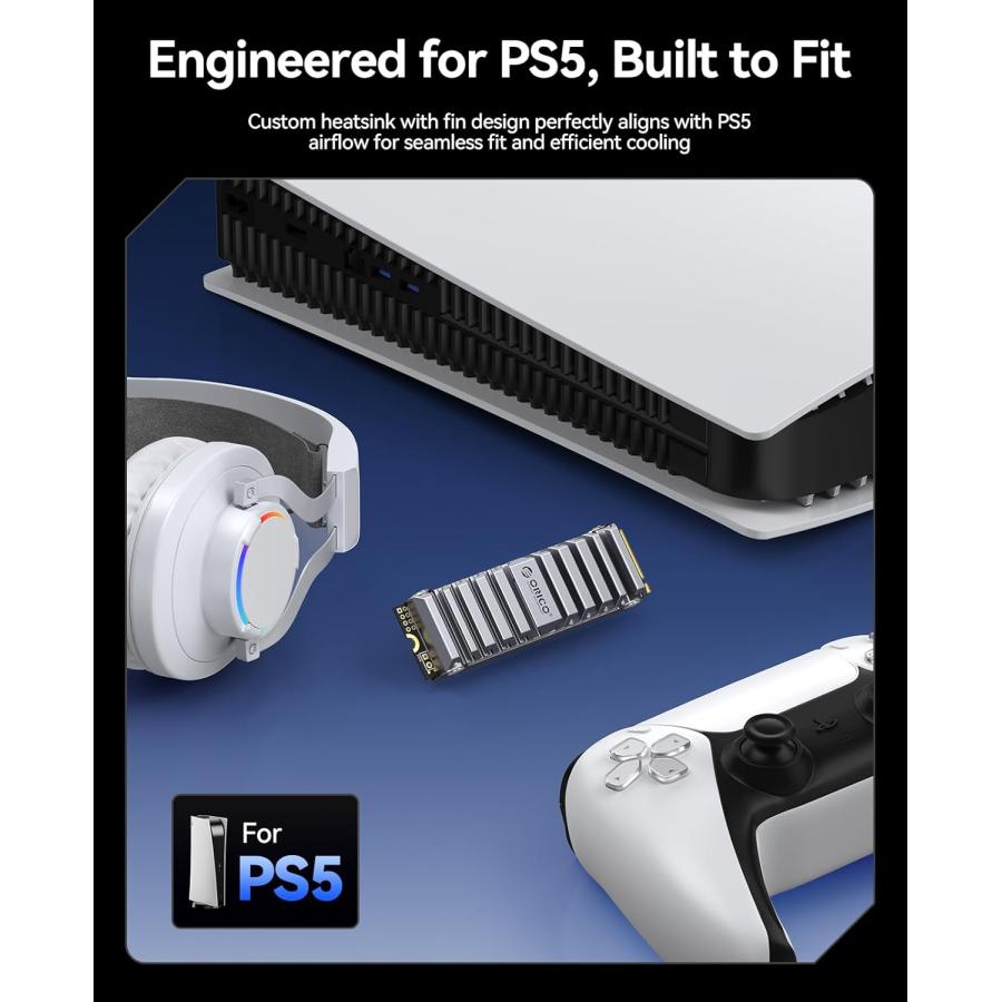 ORICO ORICO OS5 PS5 SSD 2TB m.2 2280 NVMe SSD PCIe4.0 ヒートシンク