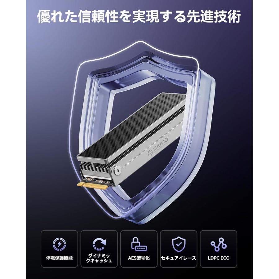 ORICO ORICO OSC M.2 2280 NVMe SSD 2TB PCIe4.0 ゲーミングPC 内蔵SSD