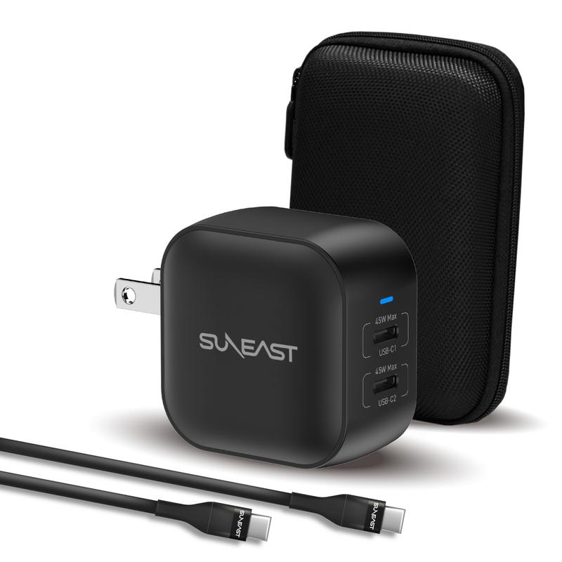 SUNEAST SUNEAST 48W 急速充電器 USB Type-C ×2 2台同時充電対応 AC