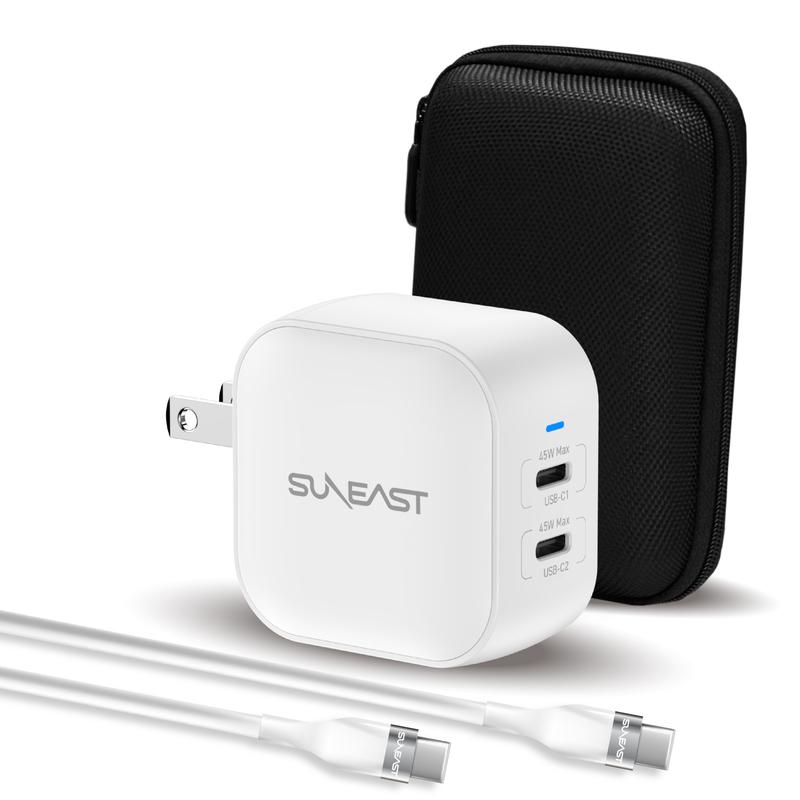 SUNEAST SUNEAST 48W 急速 充電器 USB Type-C ×2 2台同時充電対応 AC