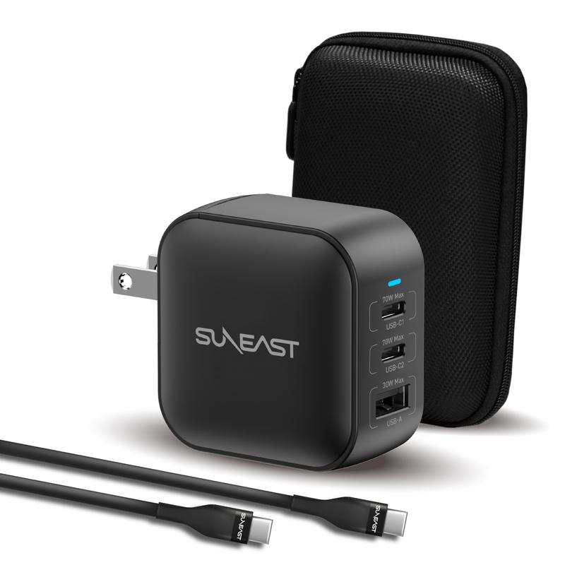 SUNEAST SUNEAST 70W 急速充電器 USB Type-C ×2 Type-A ×1 3台同時充電