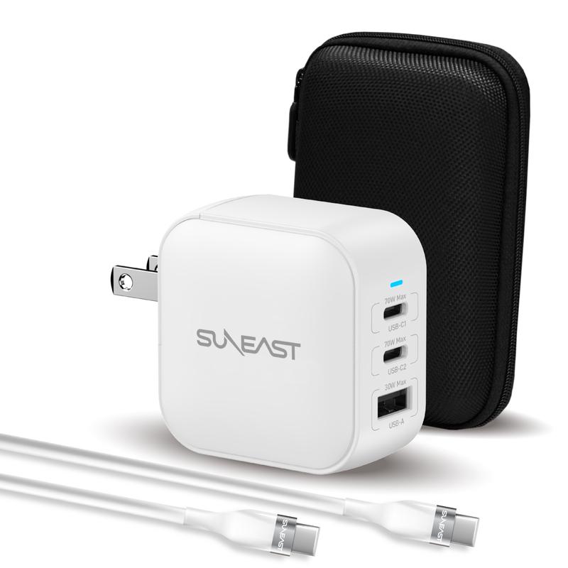 SUNEAST SUNEAST 70W 急速充電器 USB Type-C ×2 Type-A ×1 3台同時充電