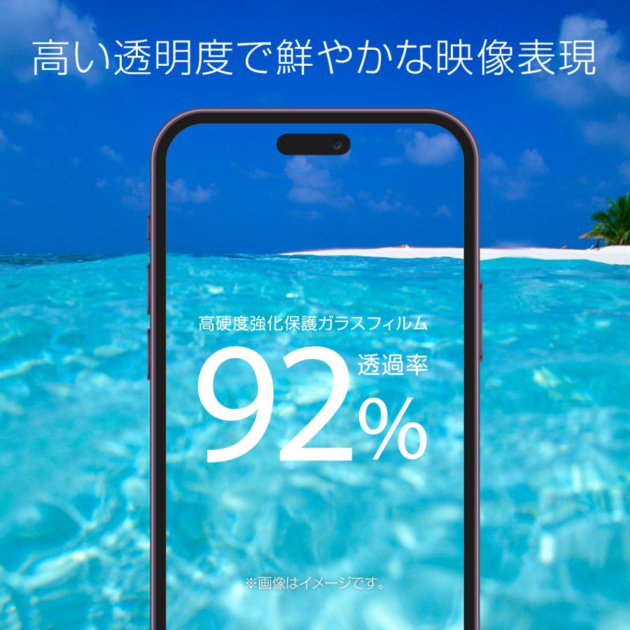 赤字覚悟 SUNEAST ガラスフィルム iPhone15ProMax用 高硬度強化ガラス 保護フィルム アイフォン15プロマックス対応（6.7インチ）SE-GF2C7672GNN｜fastonline｜03