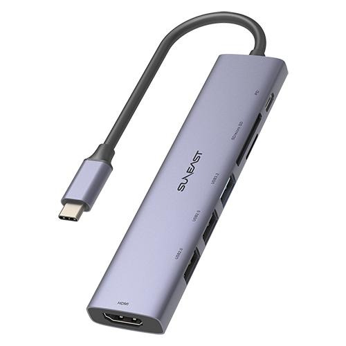 SUNEAST USB Type-C マルチハブ 7in1 高速転送 USB3.2 Gen1 USB-A3.2/2.0 HDMIポート 4K Ultra HD対応 @30Hz SD microSDカードスロット PD100W SE-HUBC71A3DP｜fastonline｜07