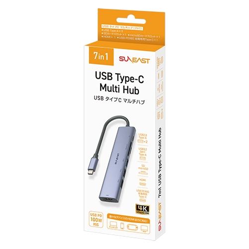 SUNEAST 【正規代理店】SUNEAST 7in1 USBマルチハブ TypeC マイクロSD