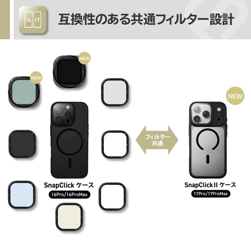 SUNEAST SnapClick iPhoneケース【 iPhone 16 Pro ケース クリア 】UV