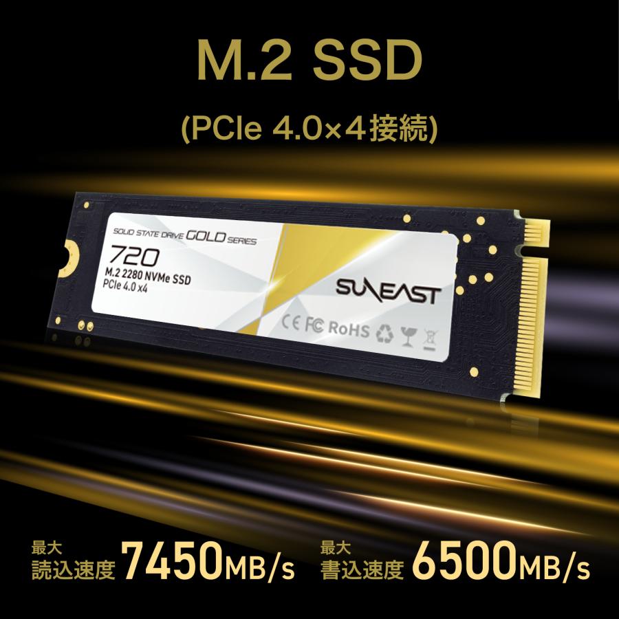 SUNEAST SUNEAST M.2 2280 SSD PCIe Gen4.0 ×4 NVMe SSD 1TB 内蔵SSD