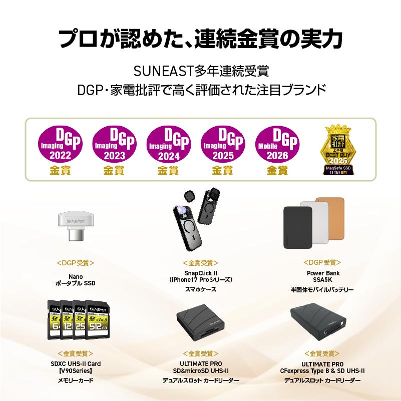 SUNEAST SUNEAST PCIe Gen4.0 ×4 NVMe SSD 2TB M.2 2280 内蔵SSD Gen4
