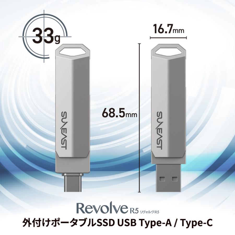 SUNEAST 正規代理店 SUNEAST Revolve R5 外付けSSD 256GB ポータブル