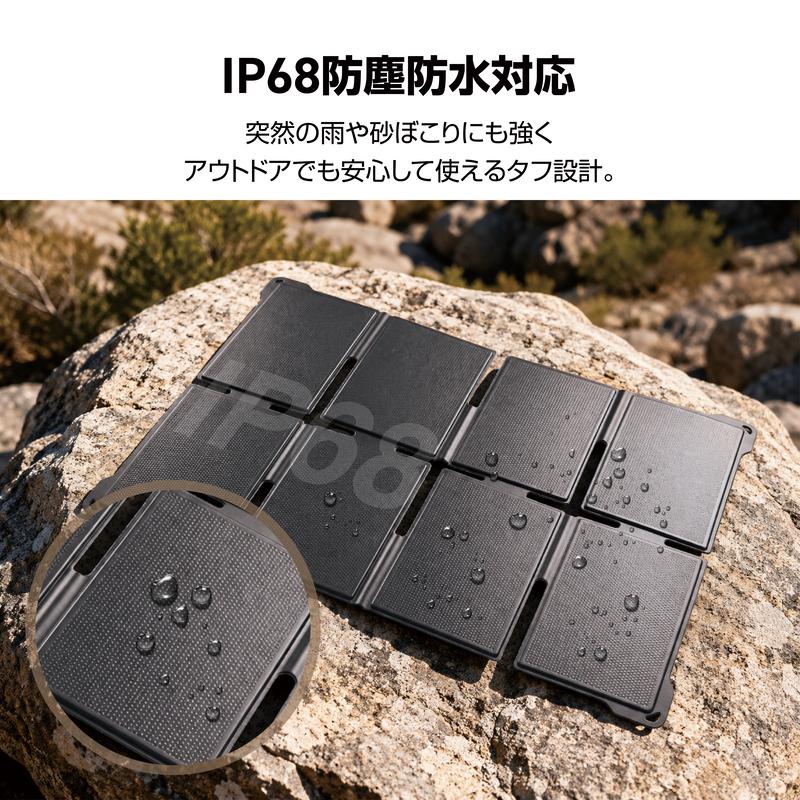 SUNEAST ポータブルソーラーパネル 20W 8F 折りたたみ式 ソーラー