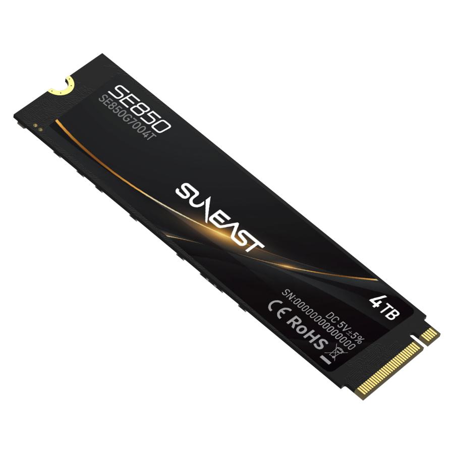 SUNEAST 4TB M.2 2280 SSD NVMe PCIe Gen4×4 ヒートシンク付き PS5確認済み 内蔵 SSD 3D TLC 最大読込: 7,000MB/s 最大書き：6,500MB/s SE850G7004T｜fastonline｜02