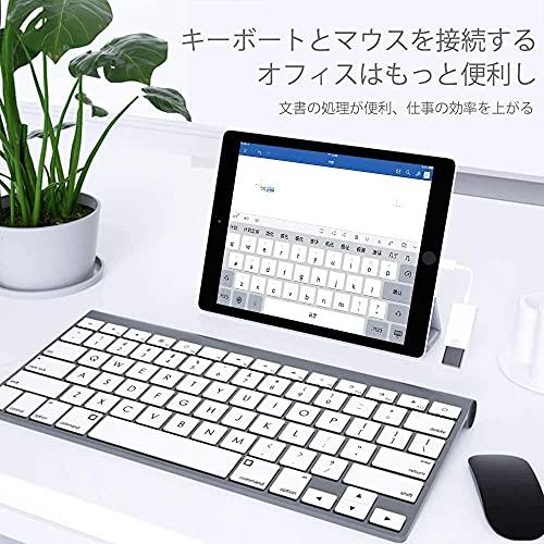 MOONLIGHT-TECH USB変換 アダプタ iphone &ipad兼容 OTG ケーブル カメラ USBメモリ 写真やビデオやデータを双方向伝送 MIDI キーボード マウス ヘッ｜fatefloria｜02