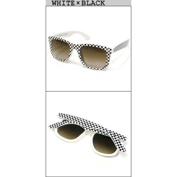 チェッカーサングラス チェック柄 伊達メガネ 眼鏡 PUNK ロック パンク