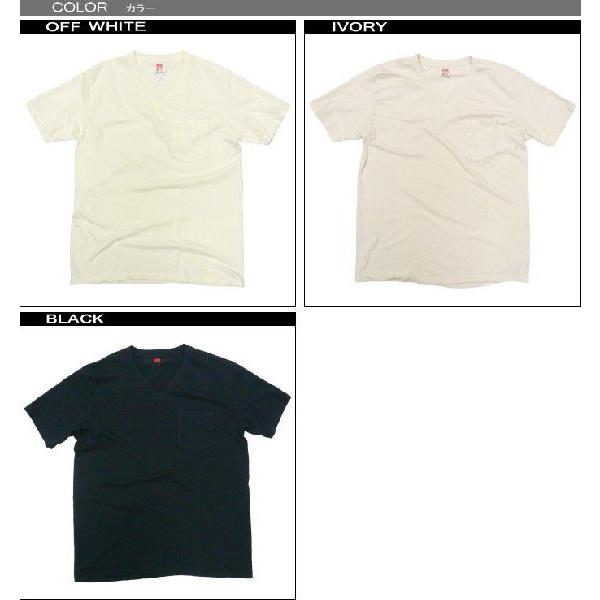 Hanes(ヘインズ) ヴィンテージ シリーズ Vネック ポケットTシャツ クラシック Tee｜fatmoes｜02