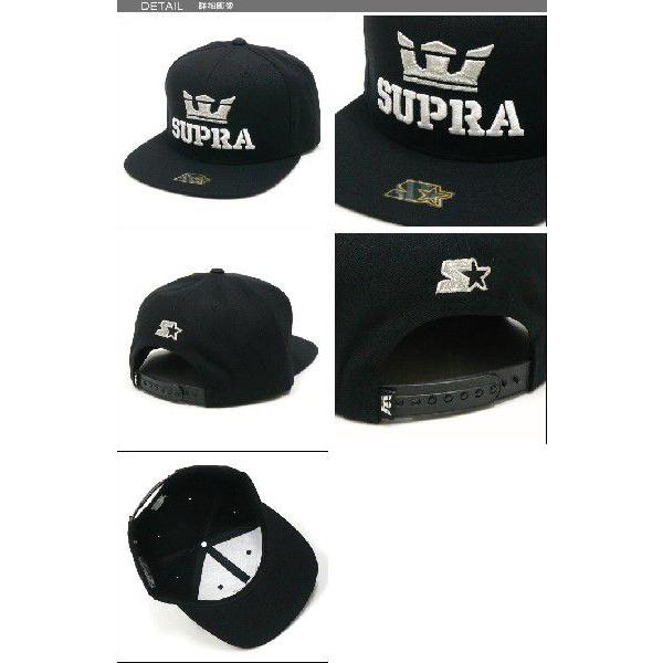 SUPRA FOOTWEAR スープラ STARTER SNAPBACK LOGO CAP ブラック 