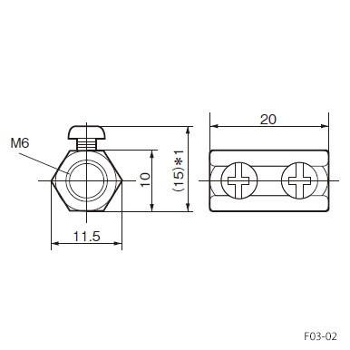 オムロン　F03-02 SUS304 CONNECTING NUT　(電極棒用接続ナット)｜faubon｜02