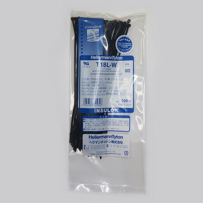 ヘラマンタイトン T18L-W（100本入） 結束バンド 耐候性 全長205mm 黒 : FA-Ubon Yahoo!店 - 通販 ...